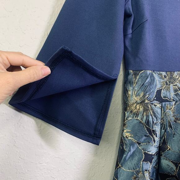 FANCYEVER WISHANG HUANGJIWU Dress M Midi Cocktail Special Event‎ Metallic Detail - Picture 8 of 16